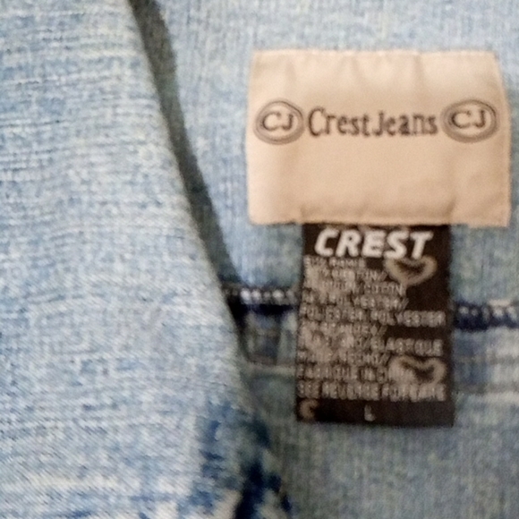 CrestJeans denim and Lace Large Vintage Jacket - Picture 7 of 8